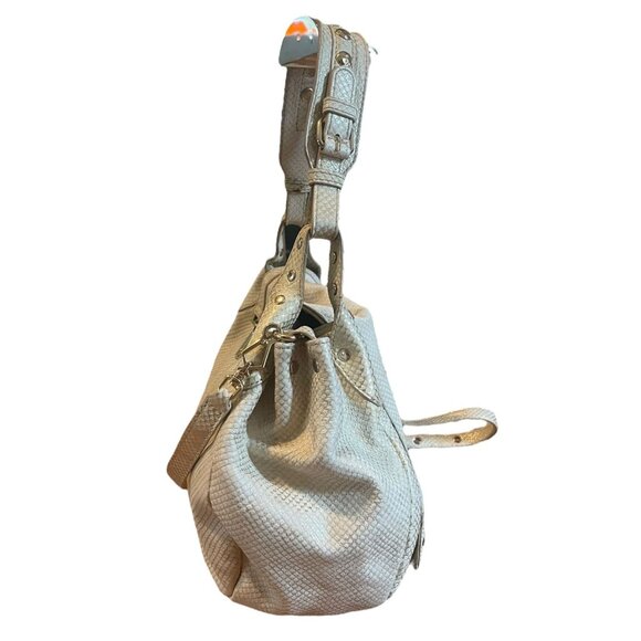 Rebecca Minkoff Gold Snake Skin Embossed Studded Leather Bag - Picture 6 of 11